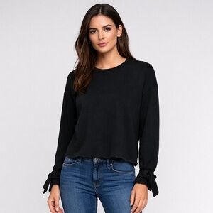 Berska Cotton Pullover with Wrist Ties